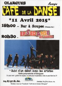 Café de la danse. Le samedi 11 avril 2015 à Olargues. Herault. 